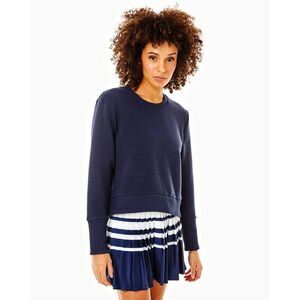 NWT Addison Bay The Everyother Day Crewneck Ribbed Navy Blue Size XL $168 MSRP